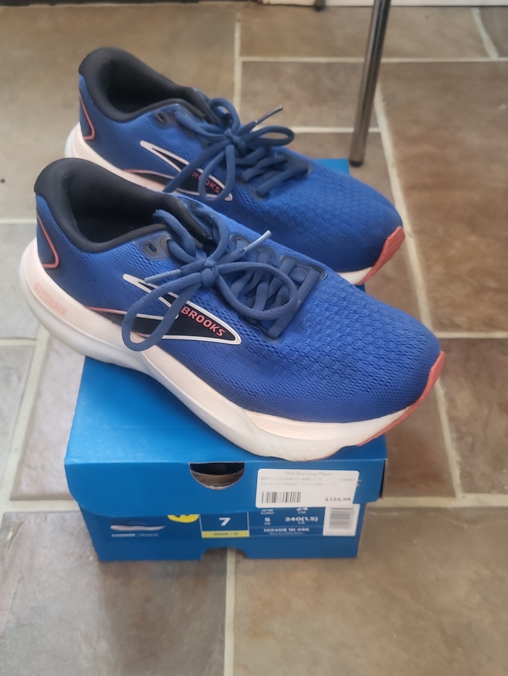 BROOKS Womens GLYCERIN 21 Running Shoes. Barely Worn Original Box Sz. 7 WIDE